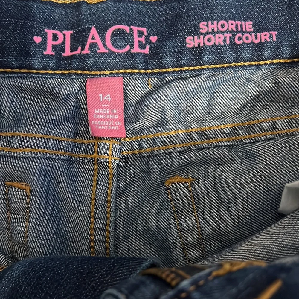 The Children’s Place Bundle of 2: Shortie Short Court Denim Jeans sz 14